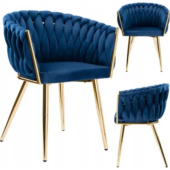 Jídelní židle Židle eHokery sametová modrá 1 ks