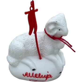 Velikonoční dekorace Bílý plastový beran 1 ks