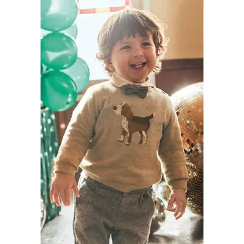 Dívčí oblečení Dětský svetr s příměsí vlny Mayoral 2343.3D.Baby.9BYA hnědá 84X, vel. 74