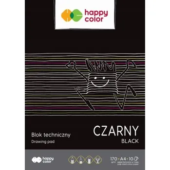 Technický blok černý A4 170g 10 listů Happy Color