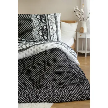 Povlečení Povlečení z mikrovlákna Ornamenty černé 6235 220x200 JERRY FABRICS