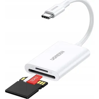 Příslušenství pro datový nosič UGREEN ADAPTÉR ČTEČKA KARET SD SDHC SDXC S USB-C KABELEM 2V1 RYCHLÝ 5 GB/S