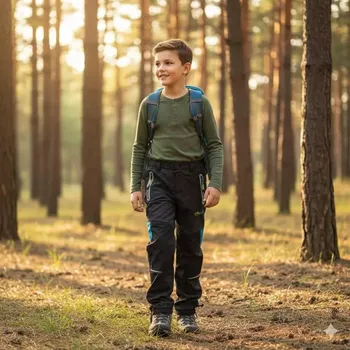 Chlapecké kalhoty Dětské outdoorové kalhoty Kugo G9652 tmavě šedé