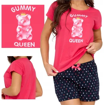Dámské pyžamo Dámské pyžamo Cornette 628/333 Gummy Queen vel. XXL (44) Valentýnští medvídci