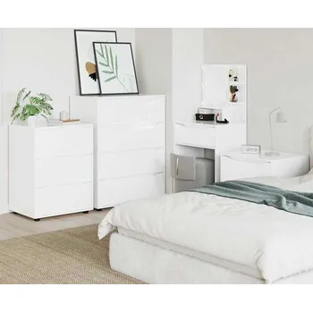 Příborník do zásuvky vidaXL Úložná skříňka Vysoce lesklá bílá 60 x 48 x 81 cm [888861]