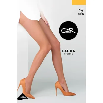 Dámské punčochy Dámské punčochové kalhoty LAURA 15 - LYCRA roz.6 zlatý 6-XXL