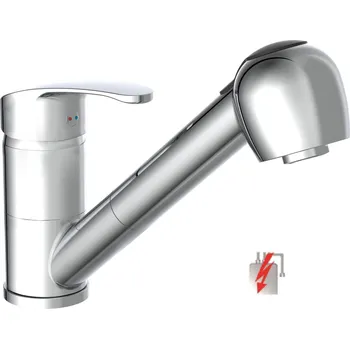 SCHÜTTE kuchyňská baterie DIZIANI s rozprašovačem na nádobí, nízkotlaká kuchyňská baterie, otočná kuchyňská baterie, kuchyňská baterie | 35679