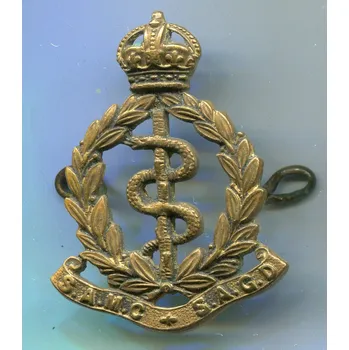 VELKÁ BRITÁNIE. Čepicový odznak Royal Army Medical Corps (RAMC). 1. svět. válka.