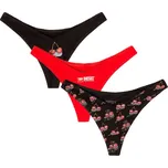 SPODNÍ PRÁDLO DIESEL UFPN-PUNCHY-3PACK UNDERPANTS BLACK CHERRY+BLACK ALLOVER CHE