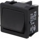 ROCKER DPST pol 2 OFF-(ON) 4A/250VAC černá IP40 není 100mΩ