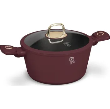 Hrnec Berlingerhaus Kastrol s titanovým povrchem a poklicí 24 cm Leonardo Collection