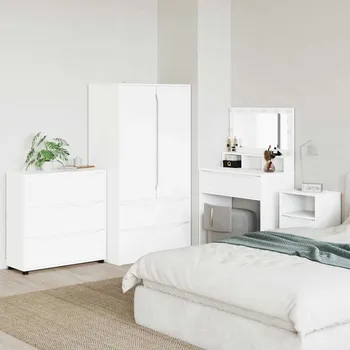 Příborník do zásuvky vidaXL Úložná skříňka Bílá 80 x 31 x 81 cm kompozitní dřevo [888847]