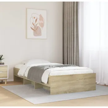 Postel vidaXL Rám postele bez matrace 90 x 190 cm kompozitní dřevo [3295703] Barva: dub sonoma