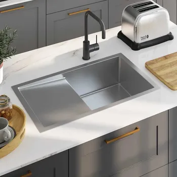 Nerezový dřez vidaXL Ručně vyrobený kuchyňský dřez nerezová ocel [51521] Barva: Stříbrná