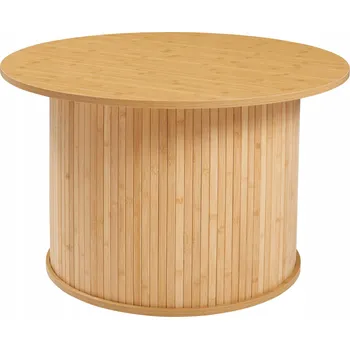 Konferenční stolek Konferenční stolek PremiumXL kulatý 45,5 x 80 x 10 cm, odstíny hnědé