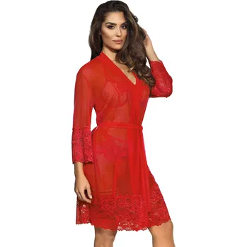 Dámské erotické prádlo Župánek V-8860 červená - Axami OS