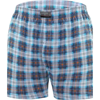 Pánské spodní prádlo Pánské boxerky PANTHER - SESTO SENSO BÍLÁ/DŽÍNY/POMAR XL