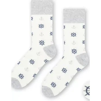 Pánské ponožky PÁNSKÉ NÁMOŘNÍ PONOŽKY 117 ecru 41-43
