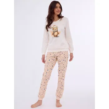 Cornette 671/377 Dámské pyžamo Sweet Bear délka/r S-2XL ecru XL
