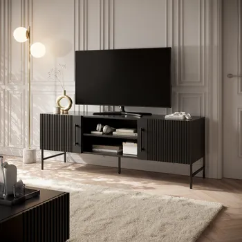 Televizní stolek Nábytek PEGAS s.r.o. TV stolek RAFTT 152, Černá