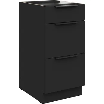 Kuchyňská linka Nábytek PEGAS s.r.o. Dolní skřínka SIENA - 40 D 3S BB, Černá mat/Černá mat