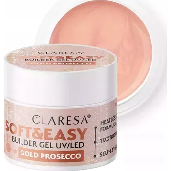 Lak na nehty CLARESA Gel SOFT&EASY BUILDER GEL 90G PROSECCO