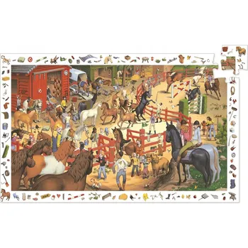 Puzzle Djeco 200dílné Puzzle Pozorování 200dílné Puzzle Dostihy
