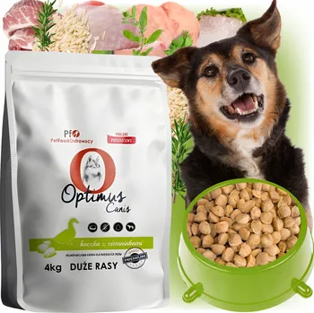 Krmivo pro psa Krmivo Optimus Canis Premium Dospělí psi velkých plemen KACHNA S BRAMBORAMI 4 kg