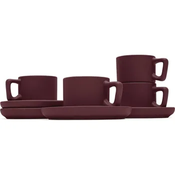 BERLINGERHAUS Sada hrnků na espresso s podšálkem 8 ks 100 ml Leonardo Collection BH-10017