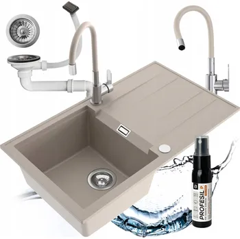 Granitový dřez Jednodřez Miló Avangard granitový béžový