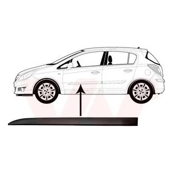 Lišta karosérie Ozdobná / ochranná lišta, dveře VAN WEZEL 3750423