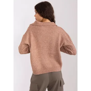 Dámský svetr Propojka AT SW 2349 2.96 hnědá jedna velikost