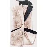 Krémová dámská vesta s kožíškem (BR9593-46) odstíny bílé XL (42)