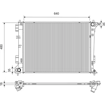 Chladič motoru Chladič, chlazení motoru VALEO 701444