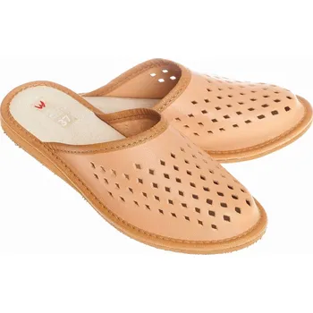 Dámské pantofle Wójciak Podhalí dámské pantofle domácí kožené, horský styl, uzavřené