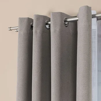 Dekorační zatemňující závěs SUPER BLACKOUT s kroužky šedá color 009 (cena za 1 kus) 140x250 cm 100% stínění Mybesthome