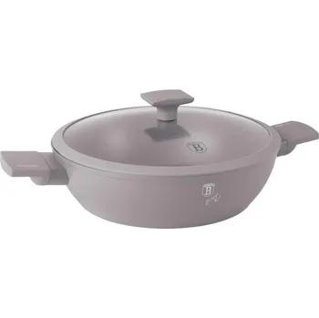 Nádobí Berlingerhaus Pánev s titanovým povrchem a poklicí 28 cm Taupe Collection