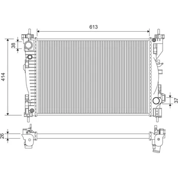 Chladič motoru Chladič, chlazení motoru VALEO 701391