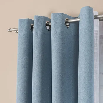 Dekorační zatemňující závěs SUPER BLACKOUT s kroužky modrá color 019 (cena za 1 kus) 140x250 cm 100% stínění Mybesthome