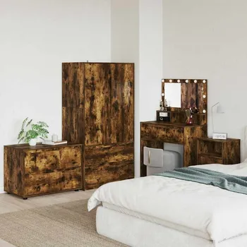 Příborník do zásuvky vidaXL Úložná skříňka Kouřový dub 80 x 48 x 57 cm kompozitní dřevo [888822]