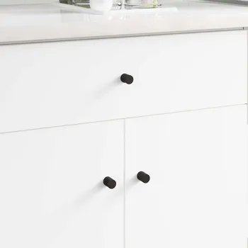 Nábytkové kování vidaXL Úchytky na skříň 12 pcs Černá M4 x 12 mm Železo [864744]