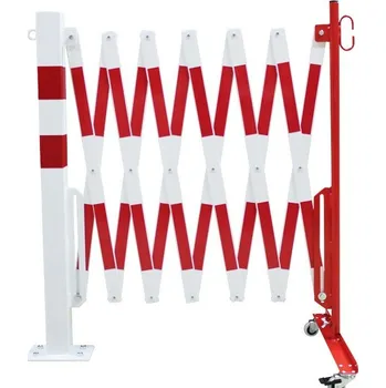 Plot Bílo-červená sloupková mobilní bariéra - délka 400 cm, výška 105 cm - 81001071