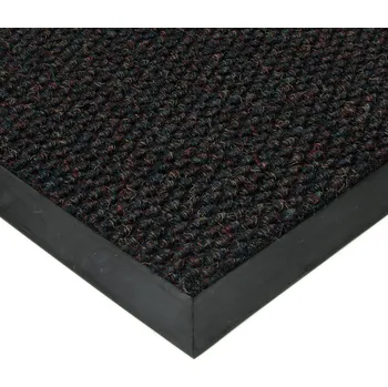 Rohožka Černá textilní zátěžová vstupní rohož FLOMA Fiona - délka 50 cm, šířka 80 cm, výška 1,1 cm - 77225001