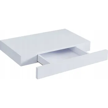 police Nástěnná police se zásuvkou bílá