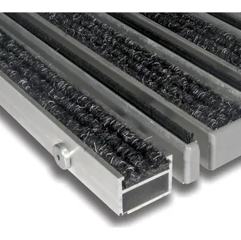 Rohožka Textilní hliníková kartáčová vstupní rohož FLOMA Alu Extra - délka 150 cm, šířka 100 cm, výška 2,7 cm - 80001328