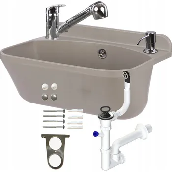 Granitový dřez Technický dřez pracovní komora baterie dávkovač