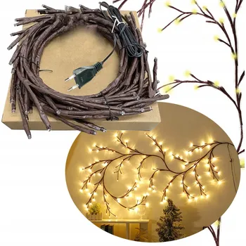 Vánoční dekorace VĚTVIČKA OZDOBNÝ STROMEK VÁNOČNÍ OSVĚTLENÍ VÁNOCE XXL 180 CM