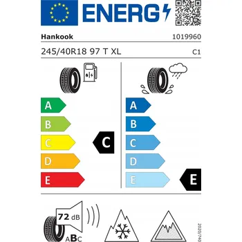 Zimní osobní pneu Zimní pneumatika Hankook Winter i*cept IZ2 W616 245/40 R18 97 T s přilnavostí na sněhu (3PMSF), ochranný lem, zesílená (XL)