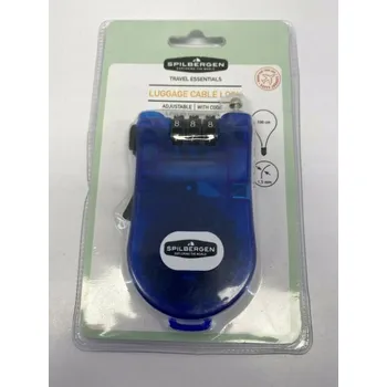 Příslušenství k zavazadlu Zámek s lankem Spilbergen modrý 100 cm na kolo, zavazadla, lyže