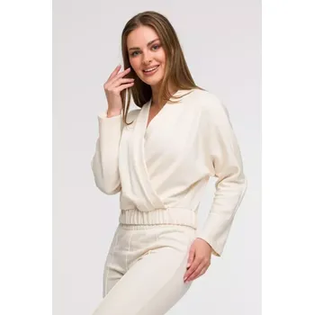 Dámské oblečení B292 Zavinovací mikina - vanilka EU M